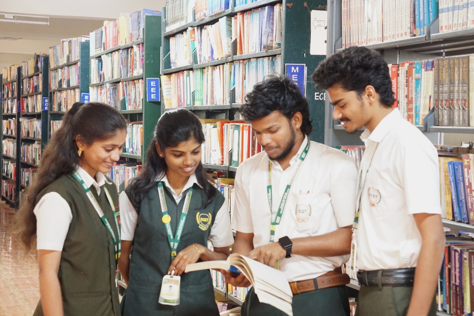 Students collaborating on a project